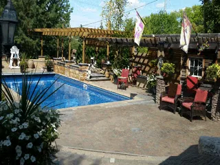 Paving stone pool deck